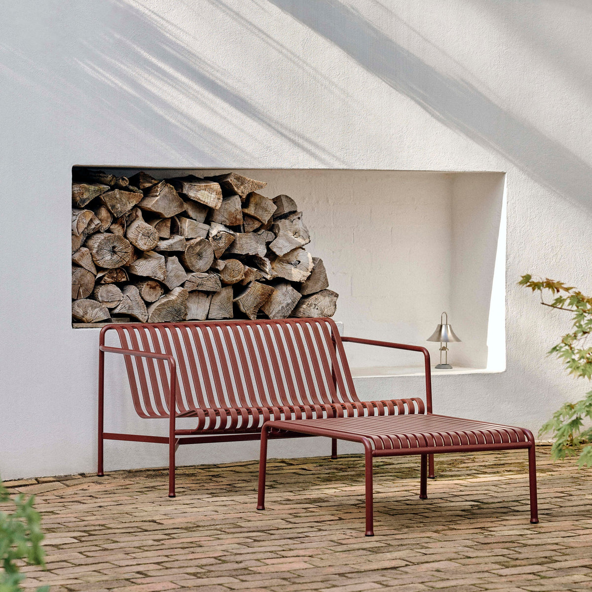 HAY Palissade Lounge Sofa Outdoor-Sitzbank mit Armlehnen