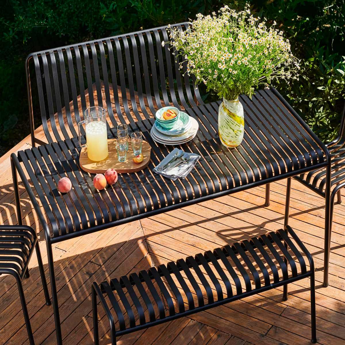 HAY Palissade Dining Bench Outdoor-Sitzbank B-Ware