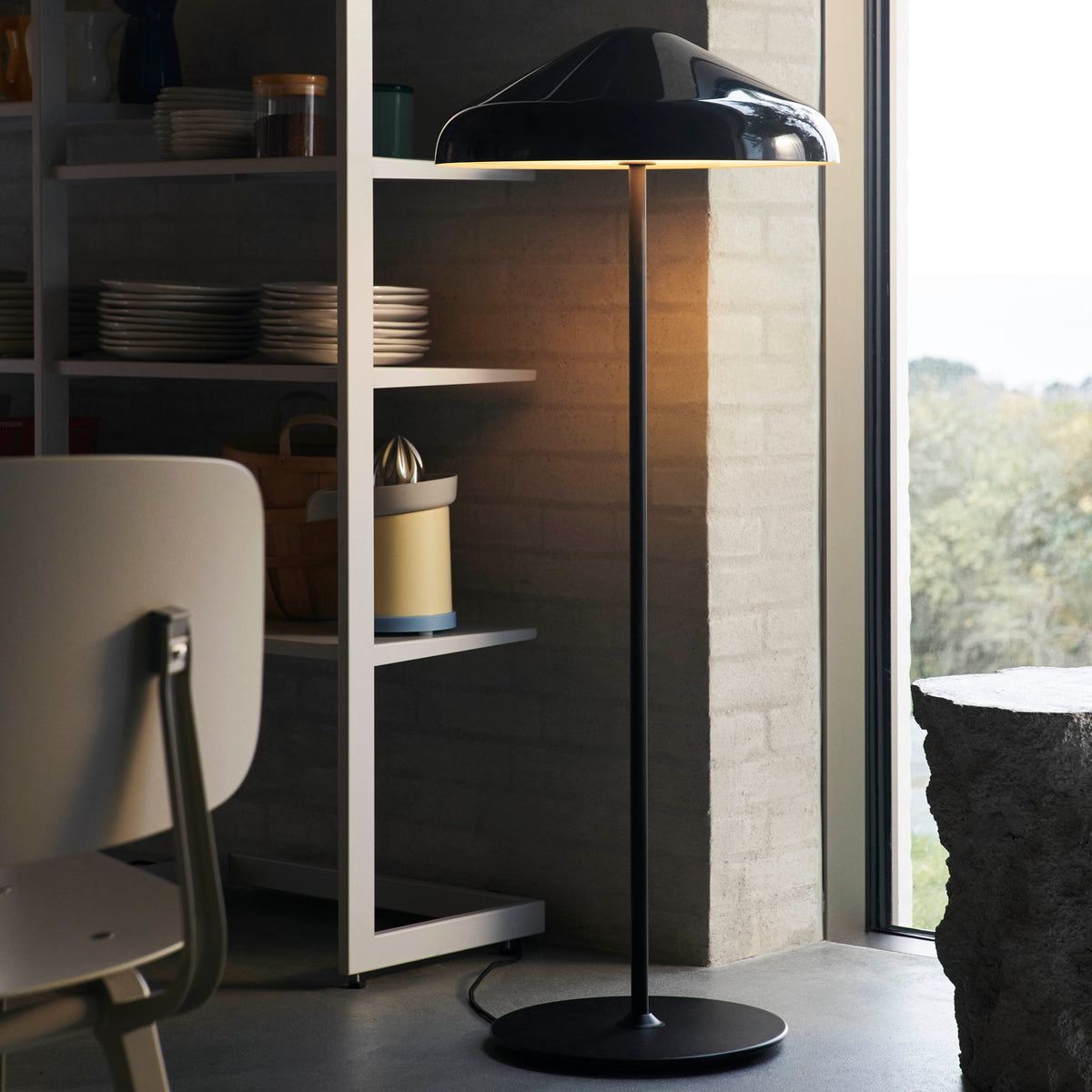 HAY Pao Steel Floor Lamp Stehleuchte Stahl pulverbeschichtet cool grey grau