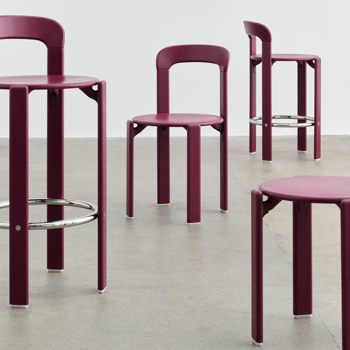HAY Rey Bar Stool Barhocker Buche wasserbasiert lackiert