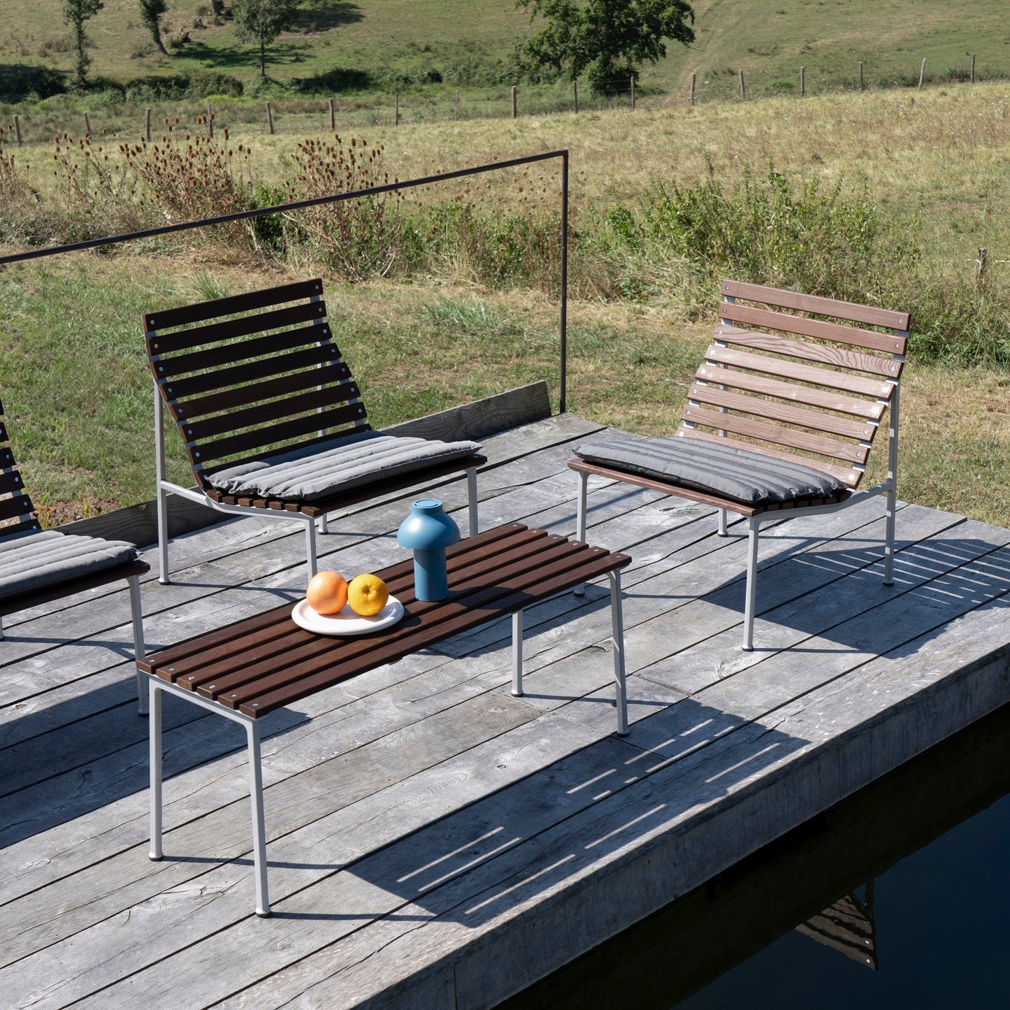 HAY Traverse Lounge Armchair Outdoor Armlehnenstuhl Esche geölt / Aluminium