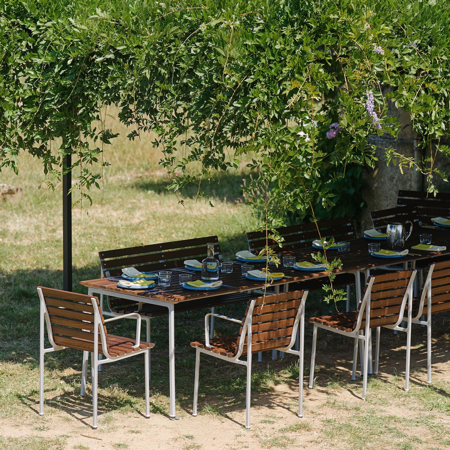 HAY Traverse Armchair Outdoor Armlenenstuhl Esche geölt / Aluminium