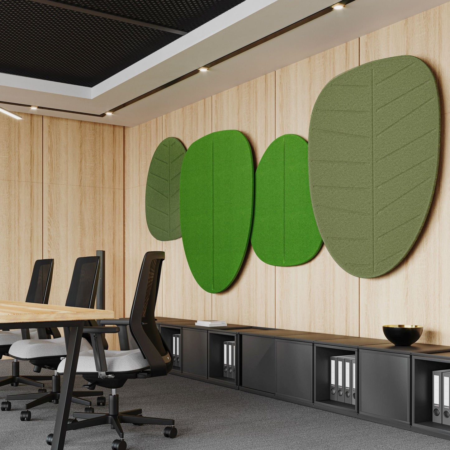 Bejot Alberi Wall IN wandmontiertes Akustikpaneel Blattform Schallabsorber