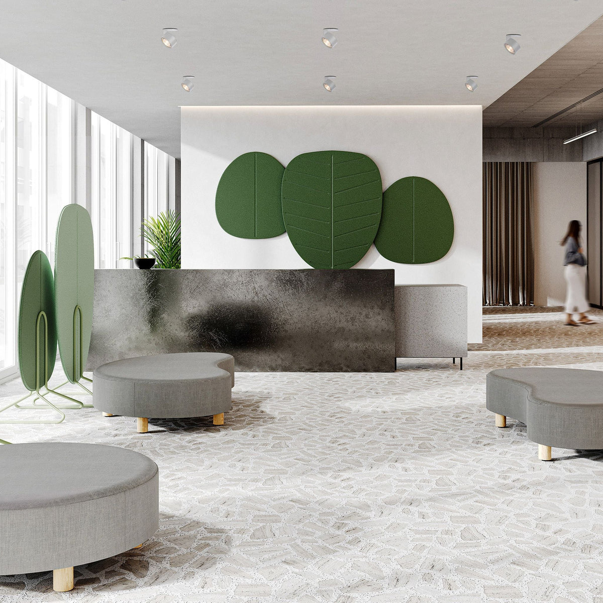 Bejot Alberi Wall IN wandmontiertes Akustikpaneel Blattform Schallabsorber